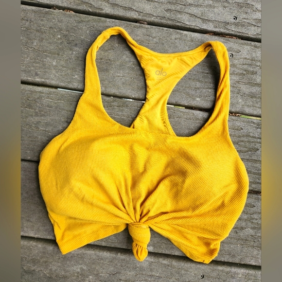 ALO Yoga Other - Alo Knot Bra Mustard Yellow